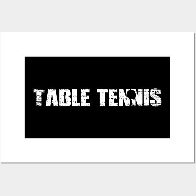 Distressed Look Table Tennis Gift For Table Tennis Players Wall Art by OceanRadar